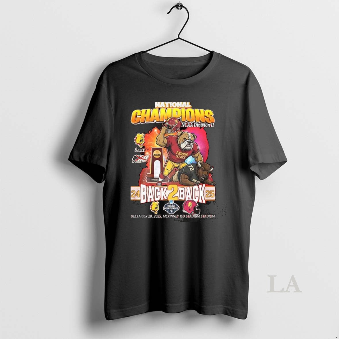 Original Ferris State Bulldogs Beat Harding University Bisons National Champions Ncaa Division Ii Back2back 2025
