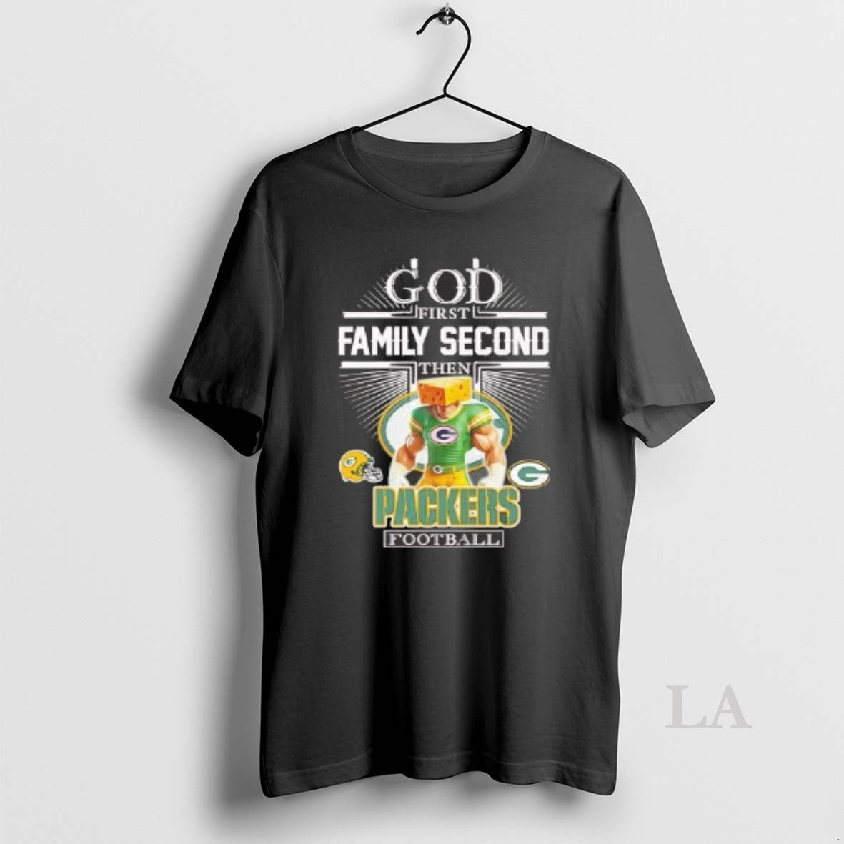 Original God First Family Second Then Green Bay Packers Cheesehead Football