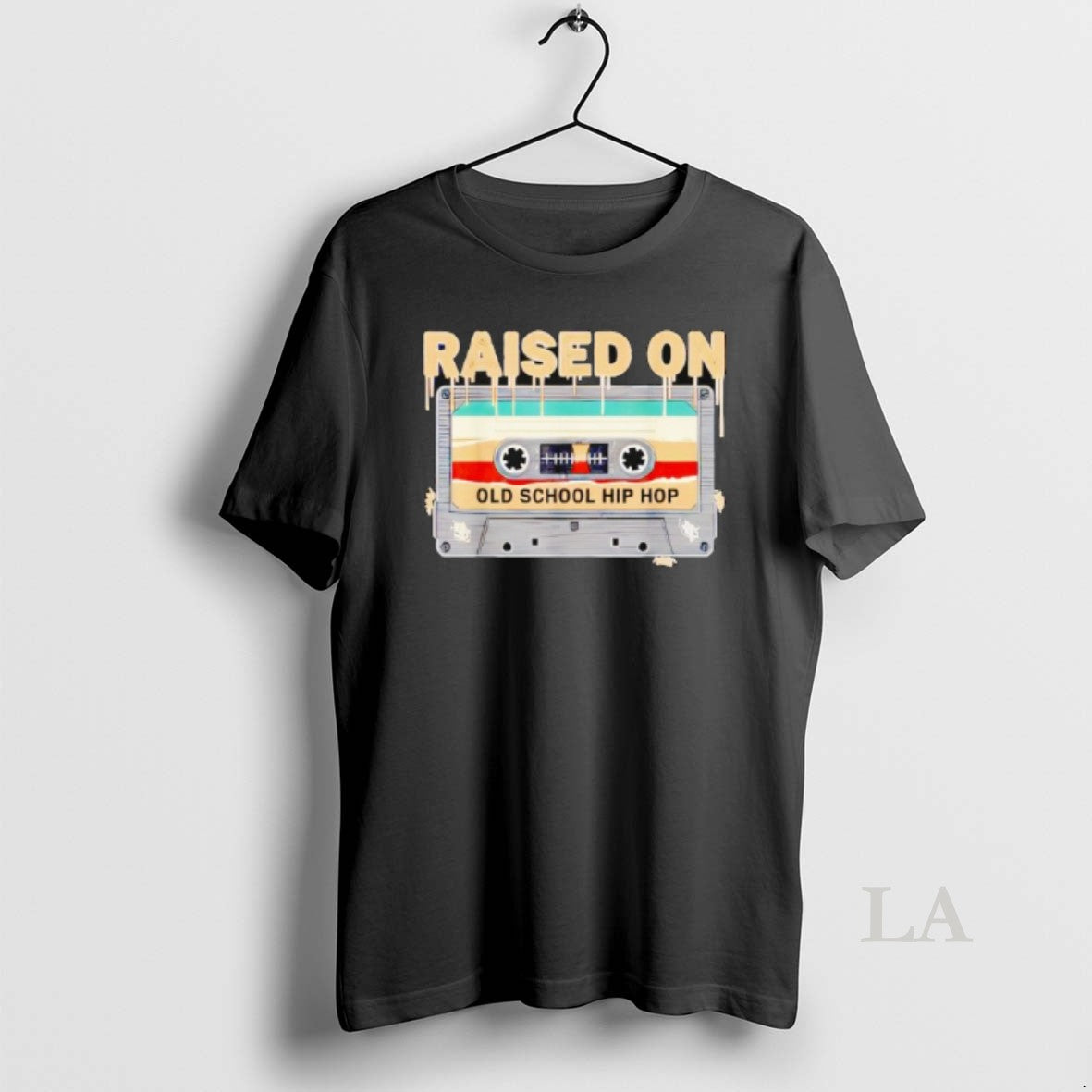 Original Raised On Old School Hip Hop Vintage Retro Cassette Music