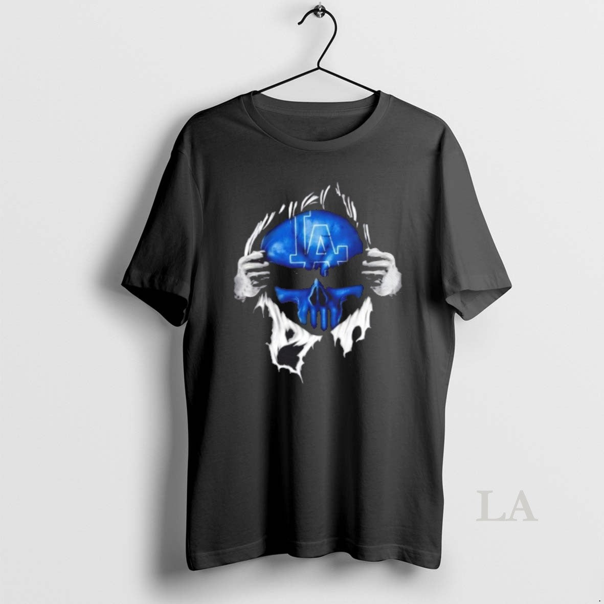 Original Ripped From The Chest Skull Deep Los Angeles Dodgers Till The Grave