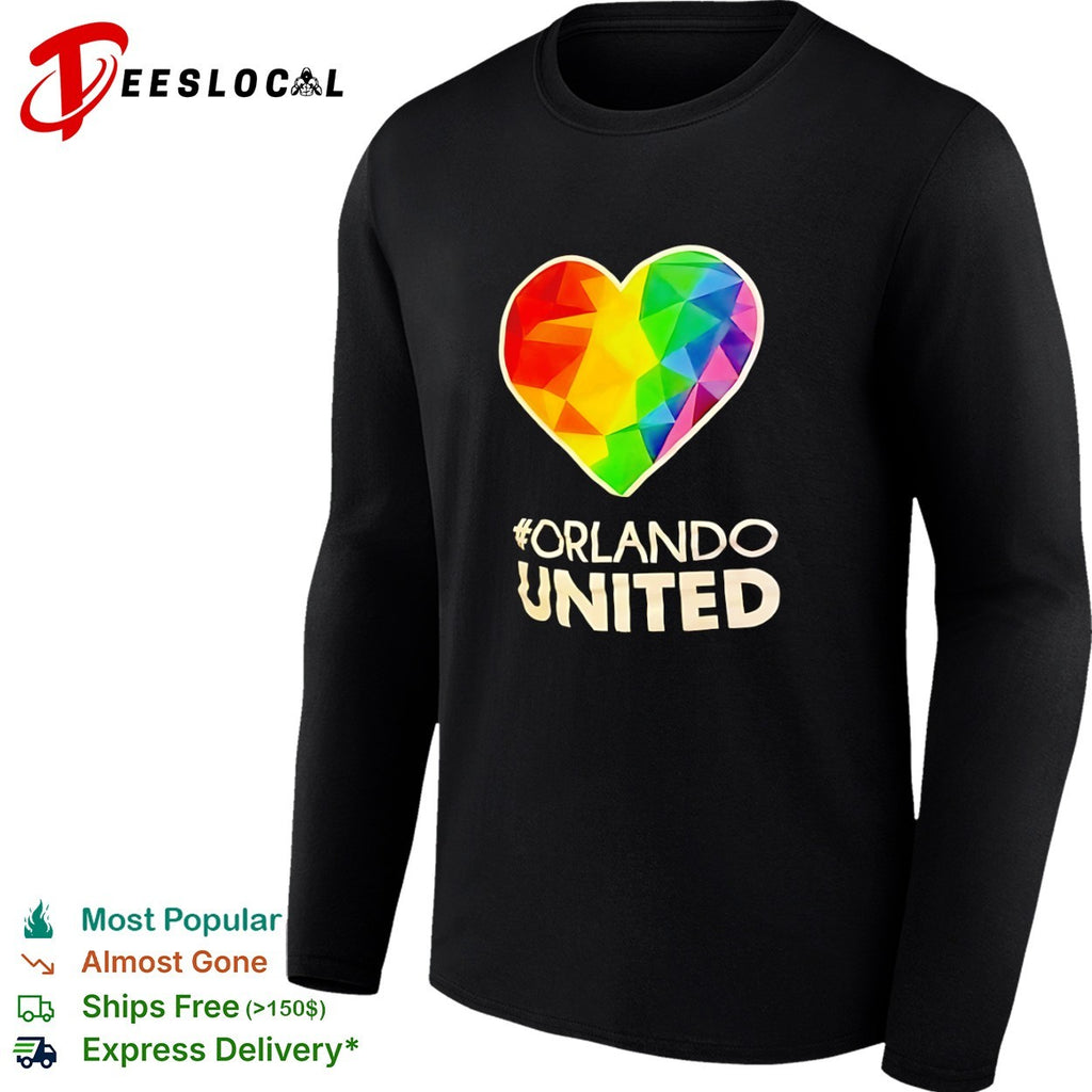Orlando United Heart Rainbow Symbol LGBT Pride Awareness shirt