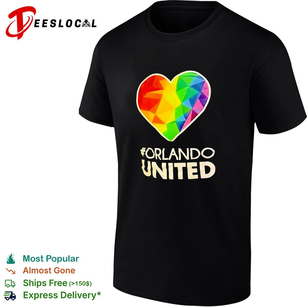 Orlando United Heart Rainbow Symbol LGBT Pride Awareness shirt