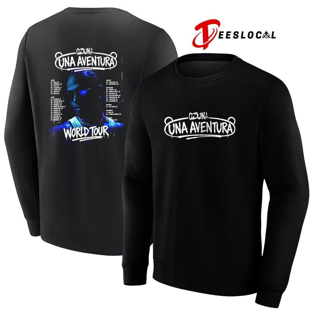 Ozuna Una Aventura world tour schedule dates graphic shirt