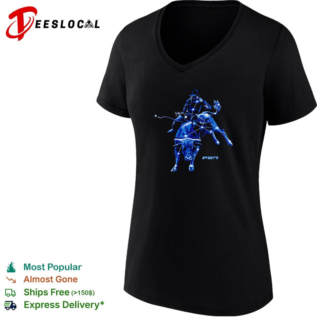 PBR bull rider constellation stars graphic shirt