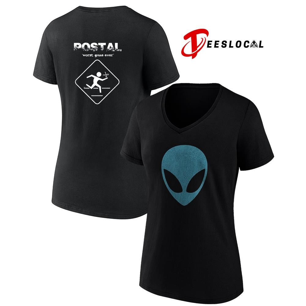 POSTAL worst game ever dude Alien head logo shirt