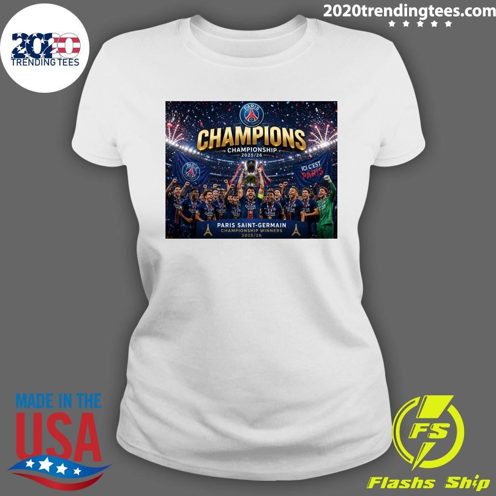 PSG Crowned Championship Winners 2025-26 Shirt