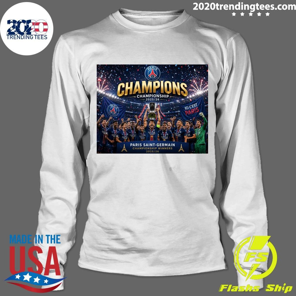 PSG Crowned Championship Winners 2025-26 Shirt