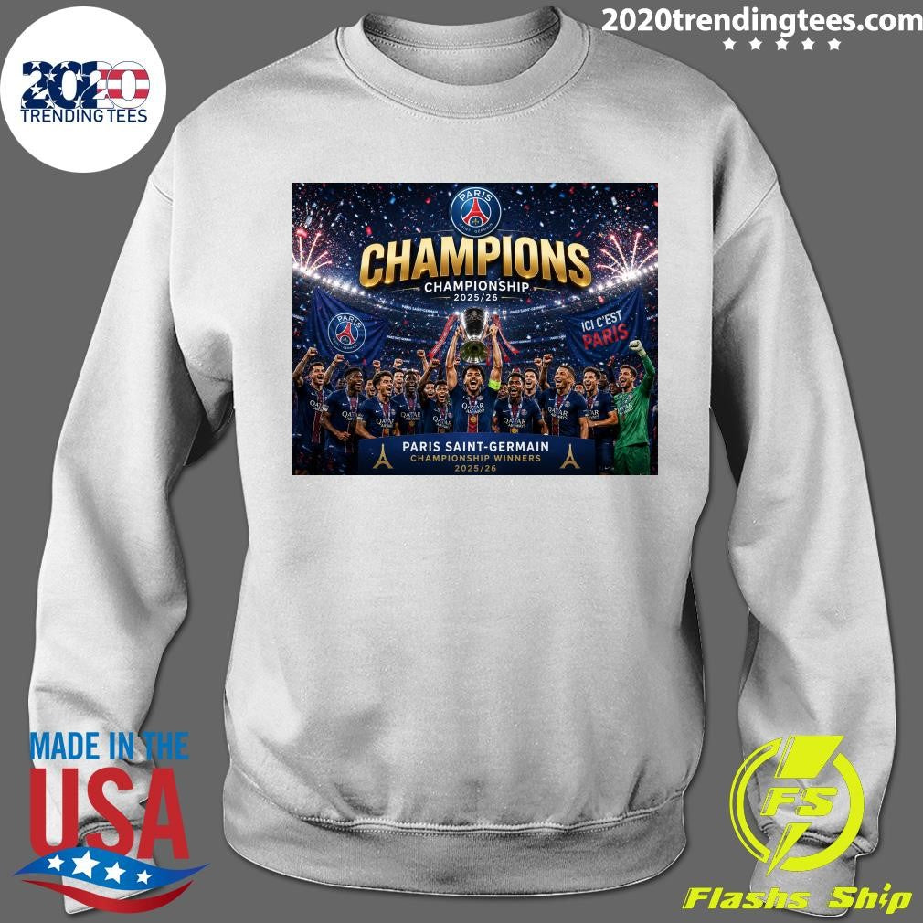 PSG Crowned Championship Winners 2025-26 Shirt