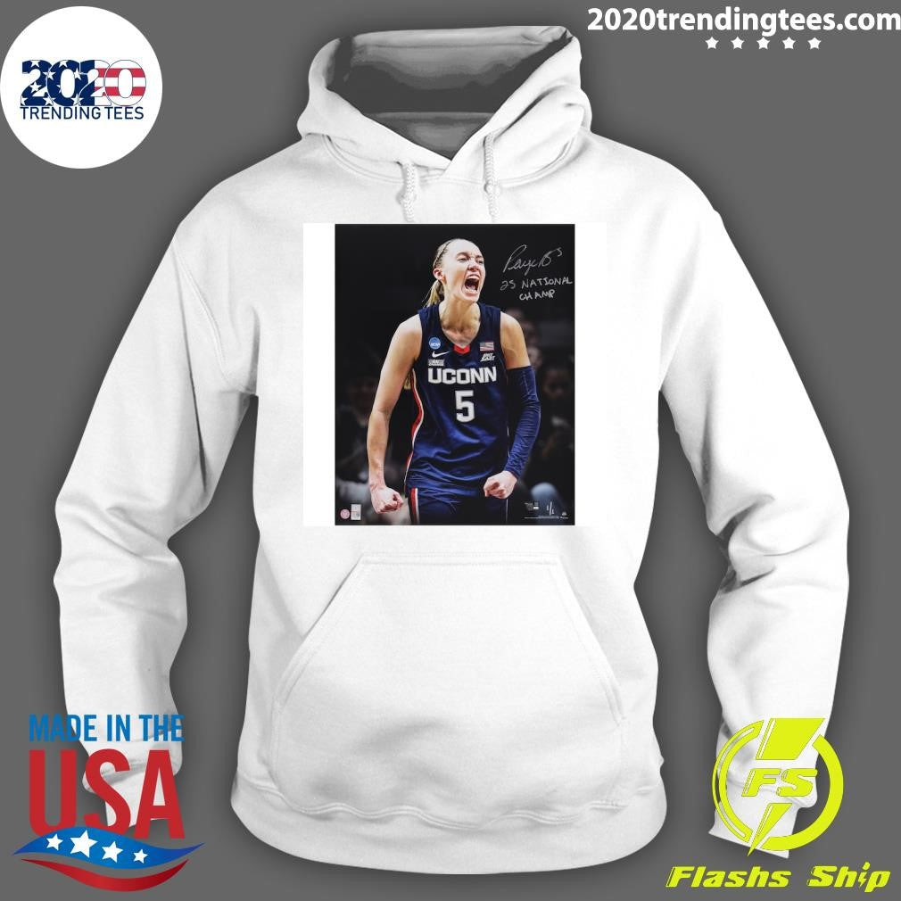 Paige Bueckers UConn Huskies Autographed National Champ Shirt