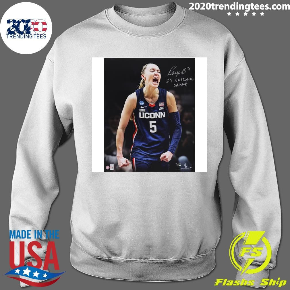 Paige Bueckers UConn Huskies Autographed National Champ Shirt