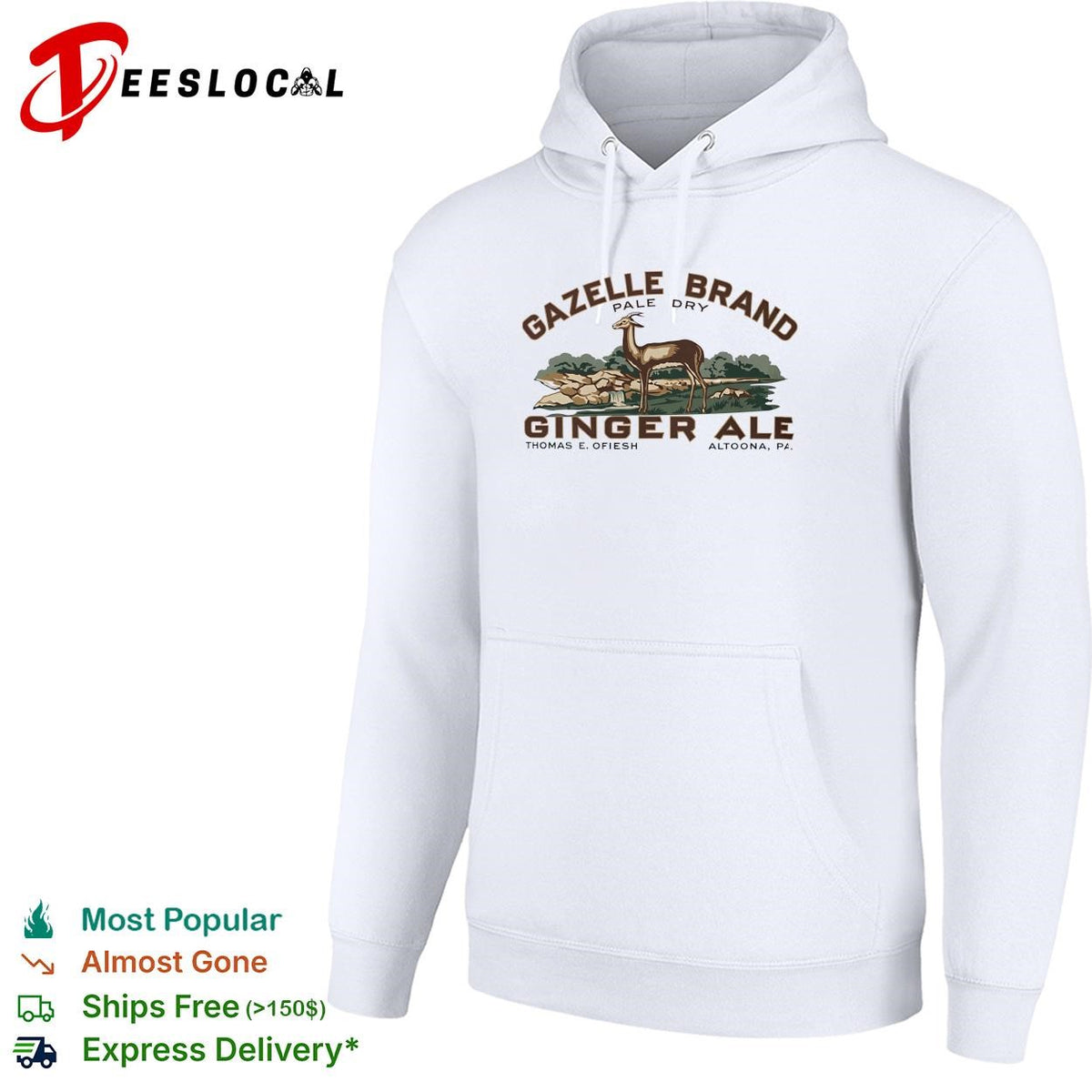Pale dry ginger ale vintage antelope label shirt