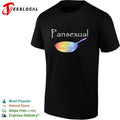 Pansexual frying pan with LGBT flag pattern shirt