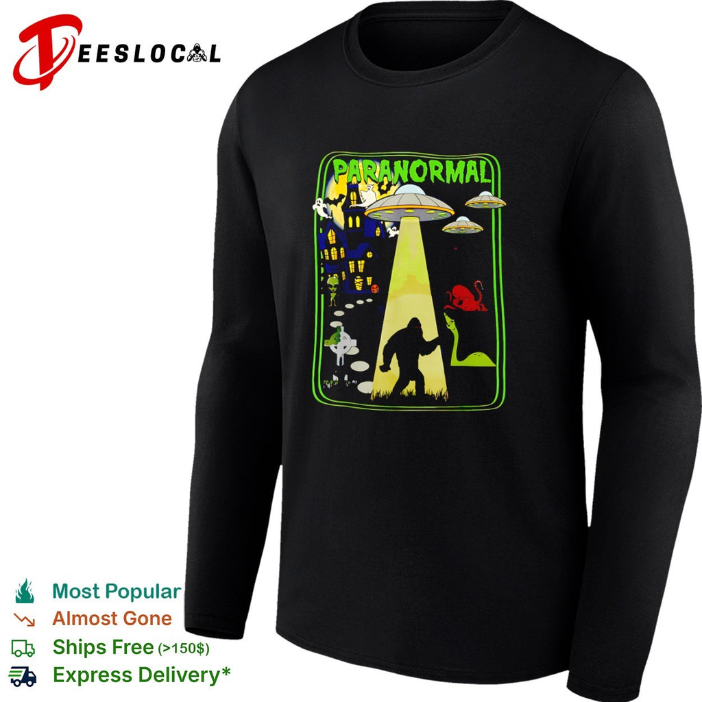 Paranormal Bigfoot UFO Ghost Loch Ness Monster Alien Kraken Cryptid Legend shirt