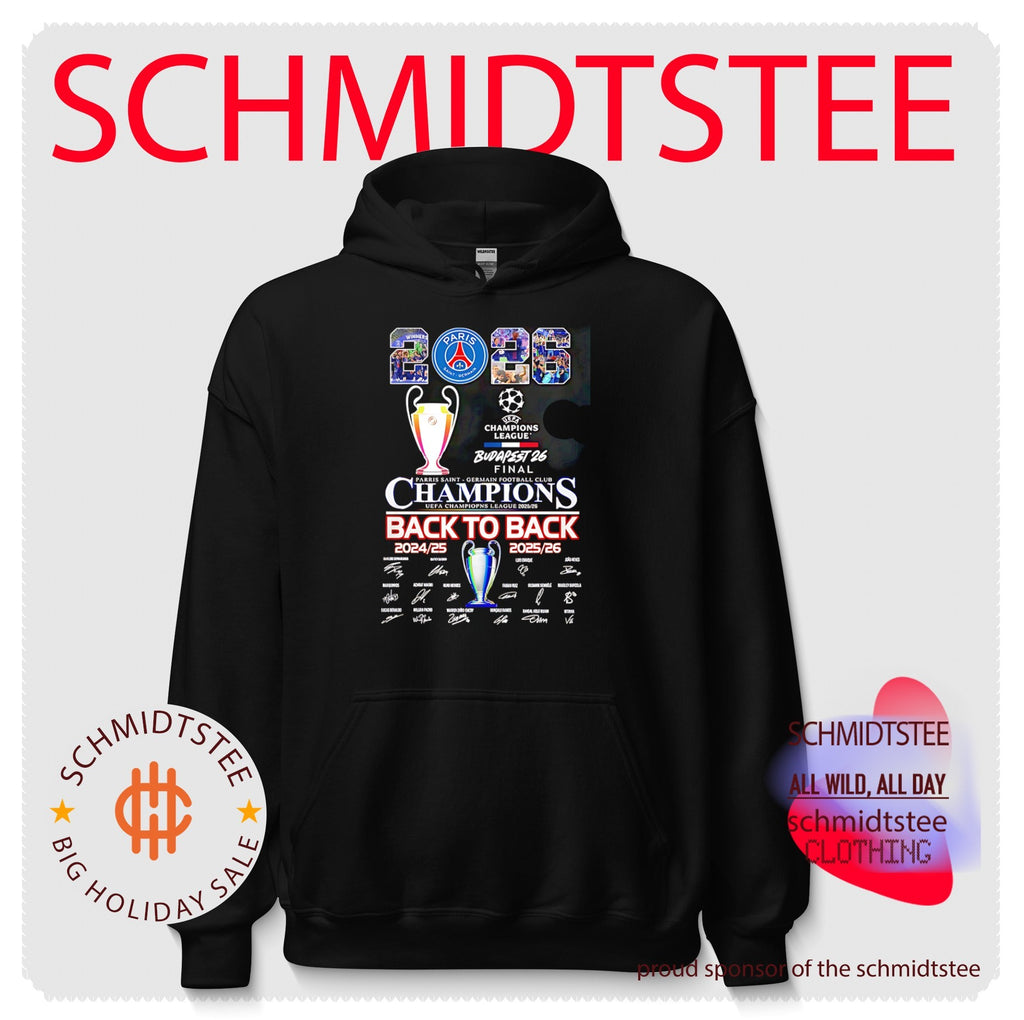 Paris Saint-Germain 2026 Champions League Budapest 26 Final back to back trophy shirt