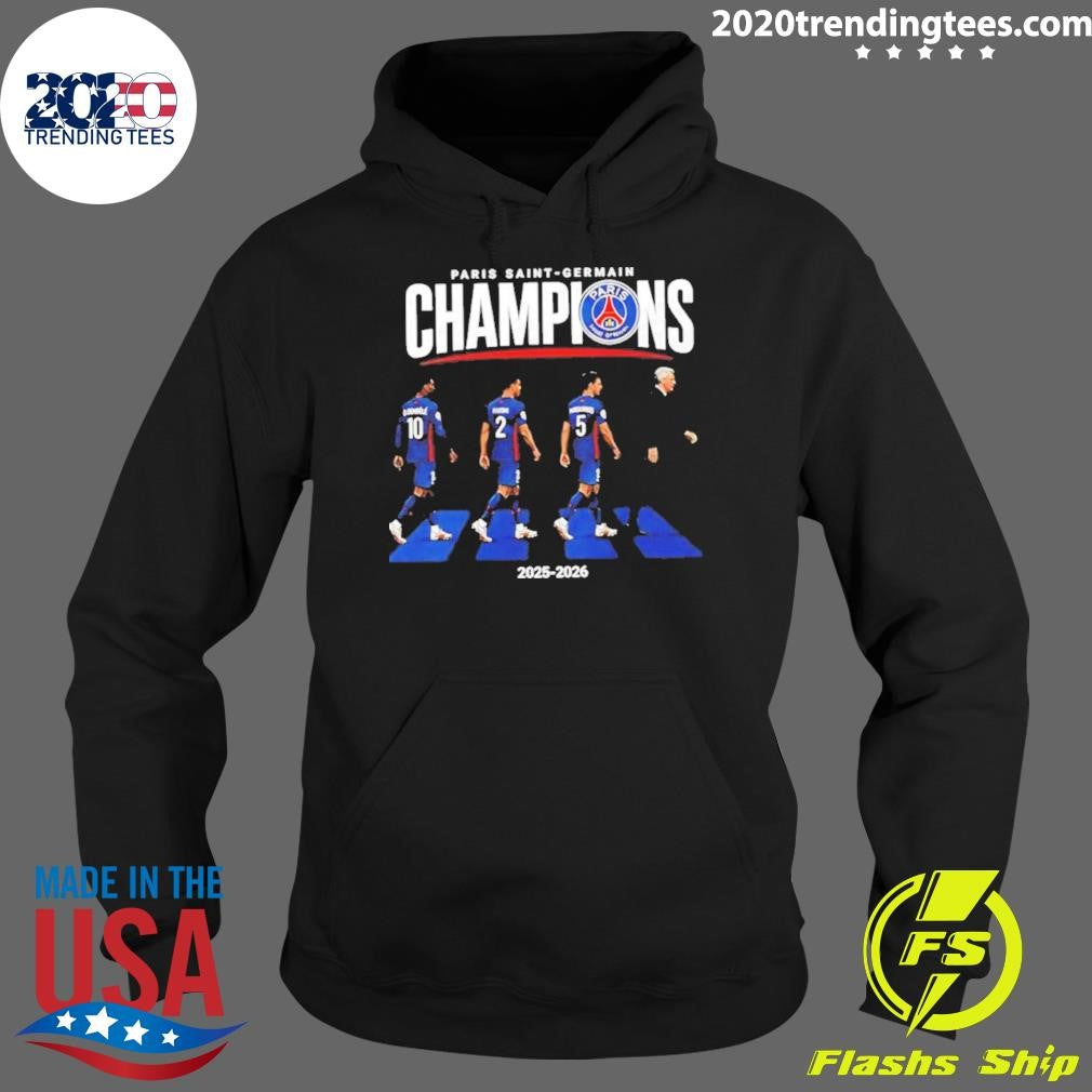 Paris Saint-germain 2025-2026 Champions League Winners Abbey Road Shirt