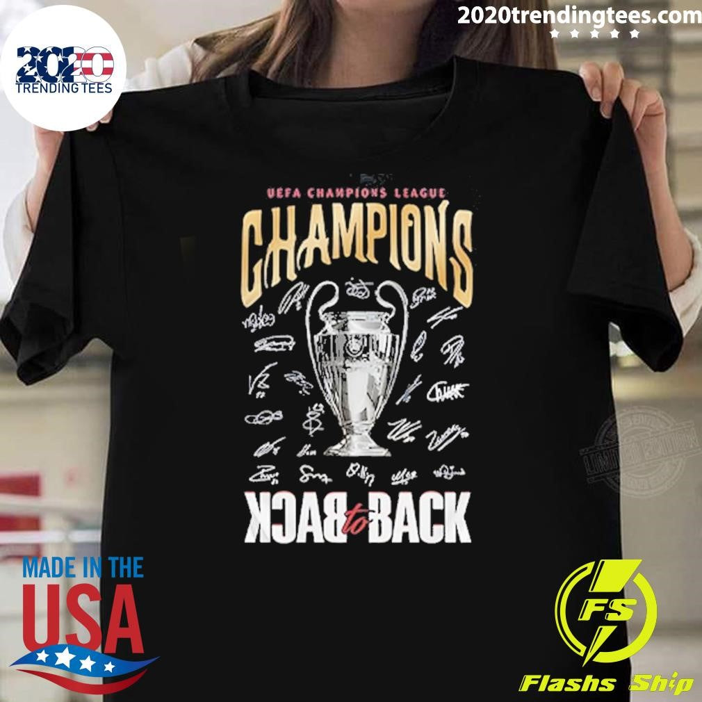 Paris Saint-germain Champions League Winners 2026 Back To Back Trophy Signatures 2 Sided Shirt