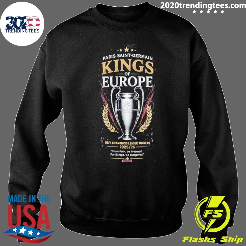 Paris Saint-germain F.c. Champions League Champions 2025-26 King Of Europe 2 Sided Shirt