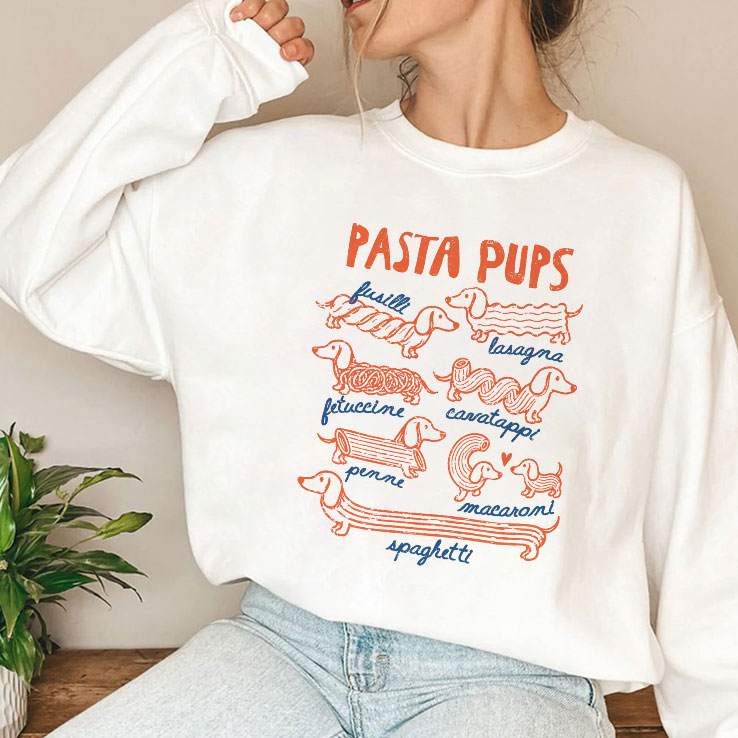 Pasta Pups Dachshund Spaghetti T Shirt