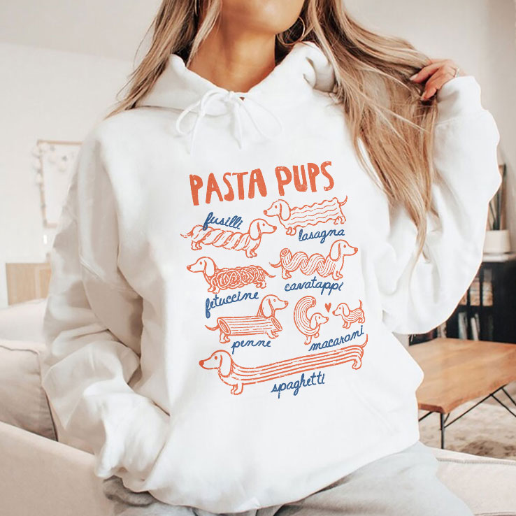 Pasta Pups Dachshund Spaghetti T Shirt