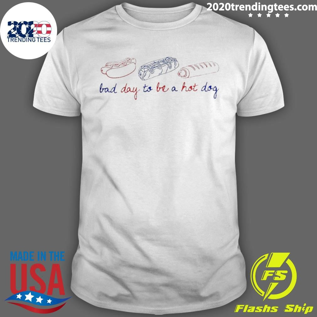 Patriotic American Flag Bad Day To Be A Hot Dog Shirt