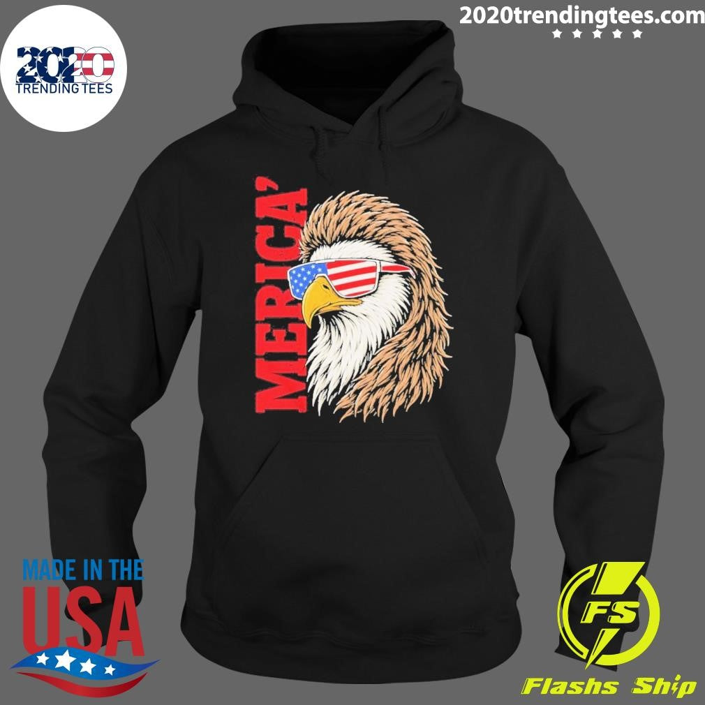 Patriotic Bald Eagle Mullet Merica Shirt