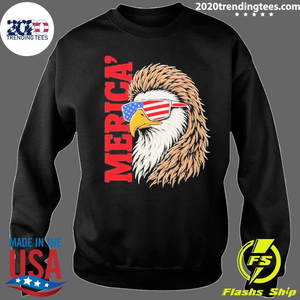 Patriotic Bald Eagle Mullet Merica Shirt