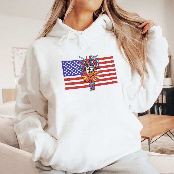 Patriotic Gooney Bird American Flag T Shirt