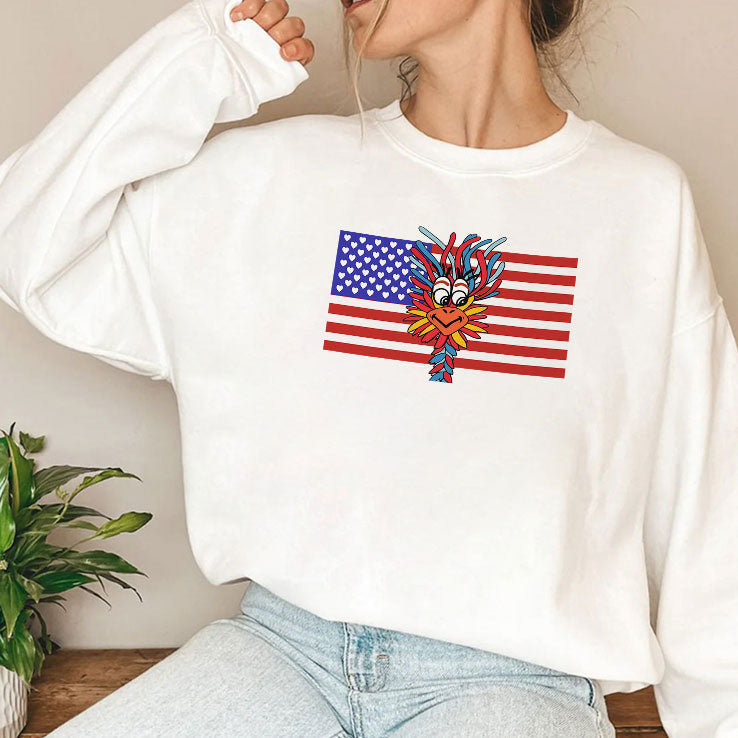 Patriotic Gooney Bird American Flag T Shirt