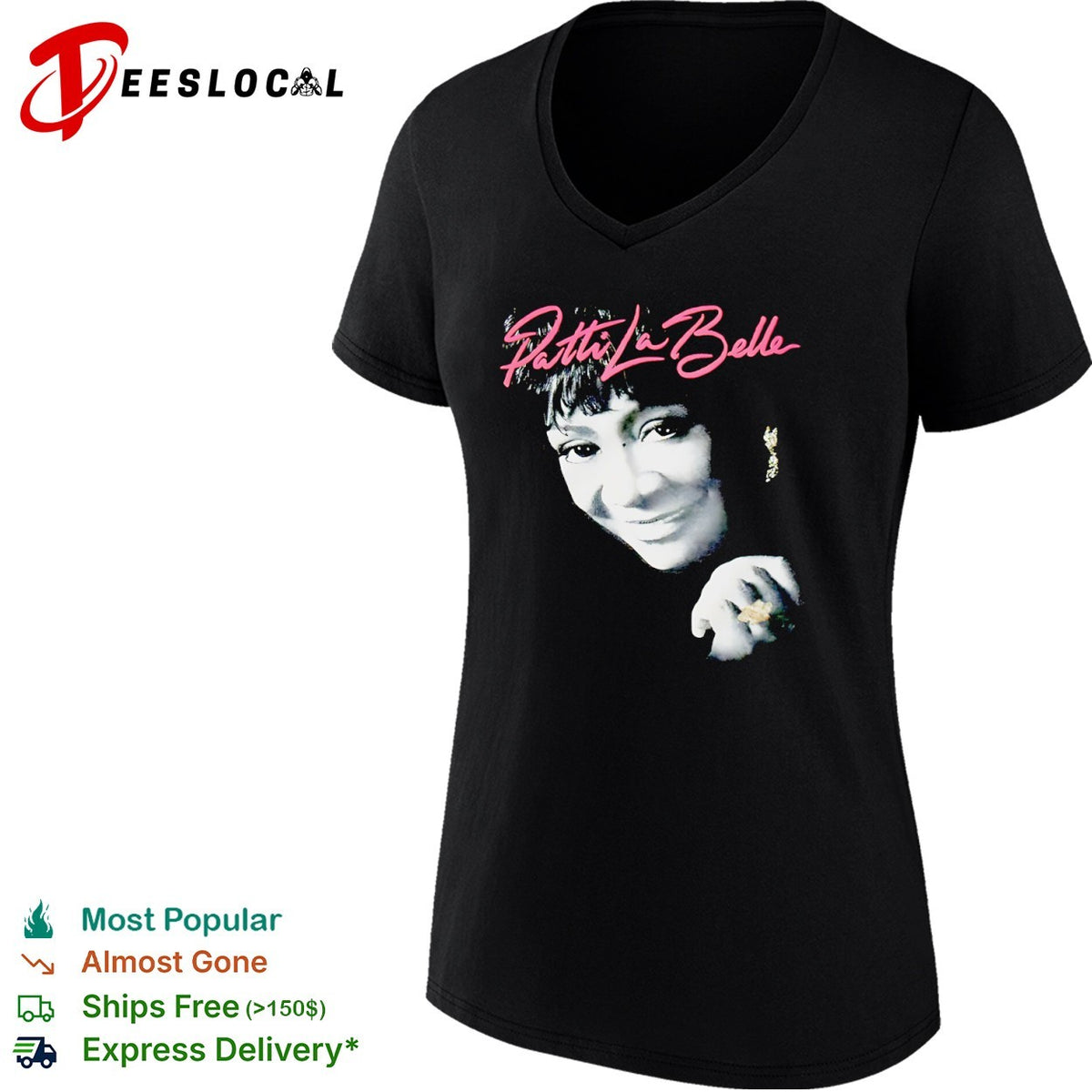 Patti LaBelle Black and White Portrait Shirt