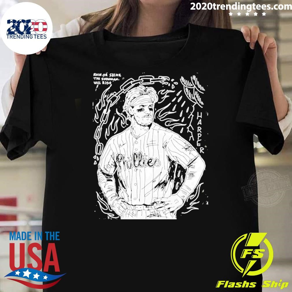 Paul Carpenter Bryce Harper Philadelphia Phillies Rain Or Shine The Snowman Will Rise Shirt
