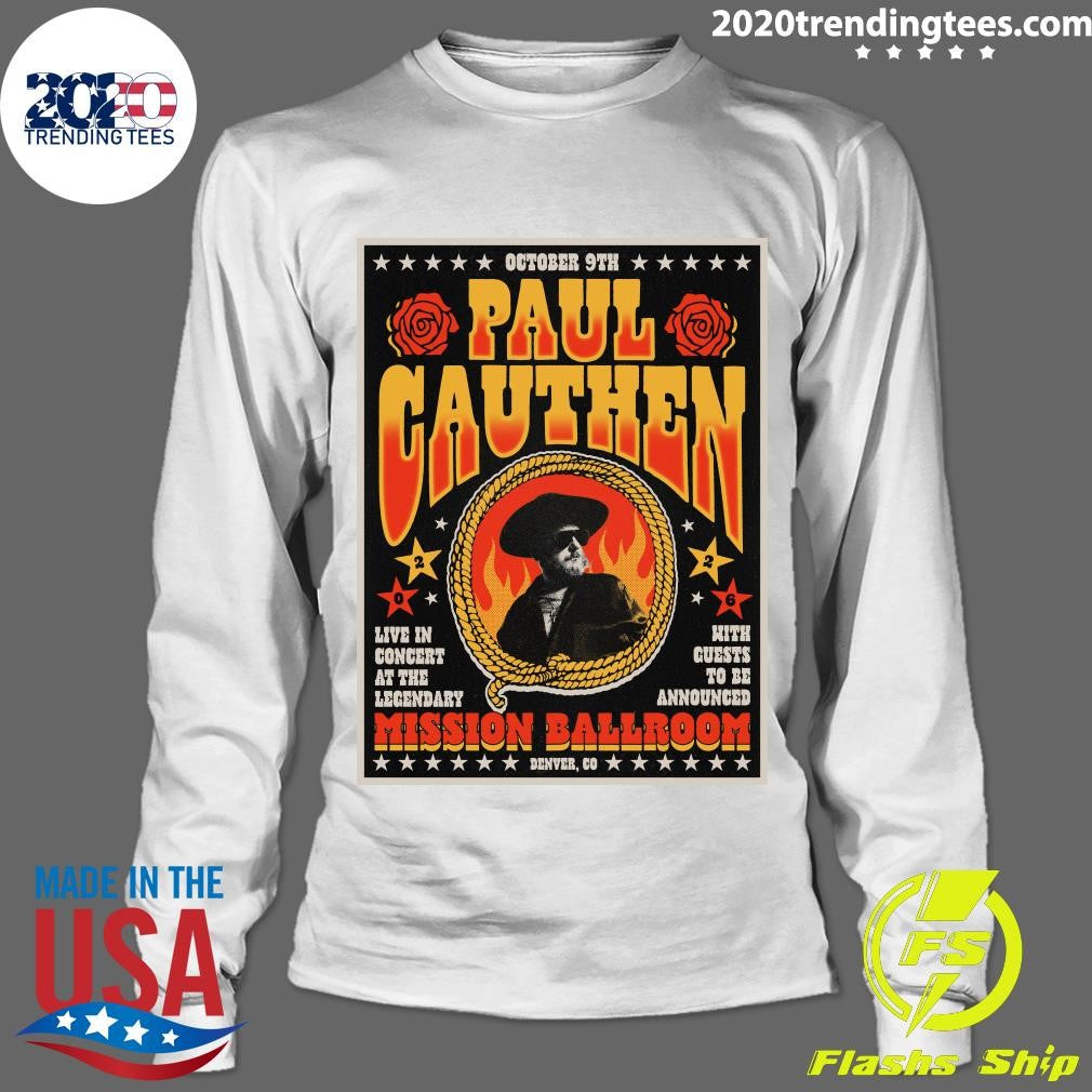 Paul Cauthen October 9, 2026 At The Mission Ballroom Show Shirt