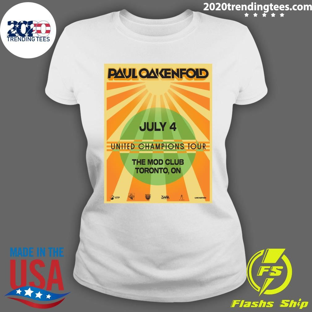 Paul Oakenfold July 4 United Champions Tour The Mod Club Toronto, ON Shirt