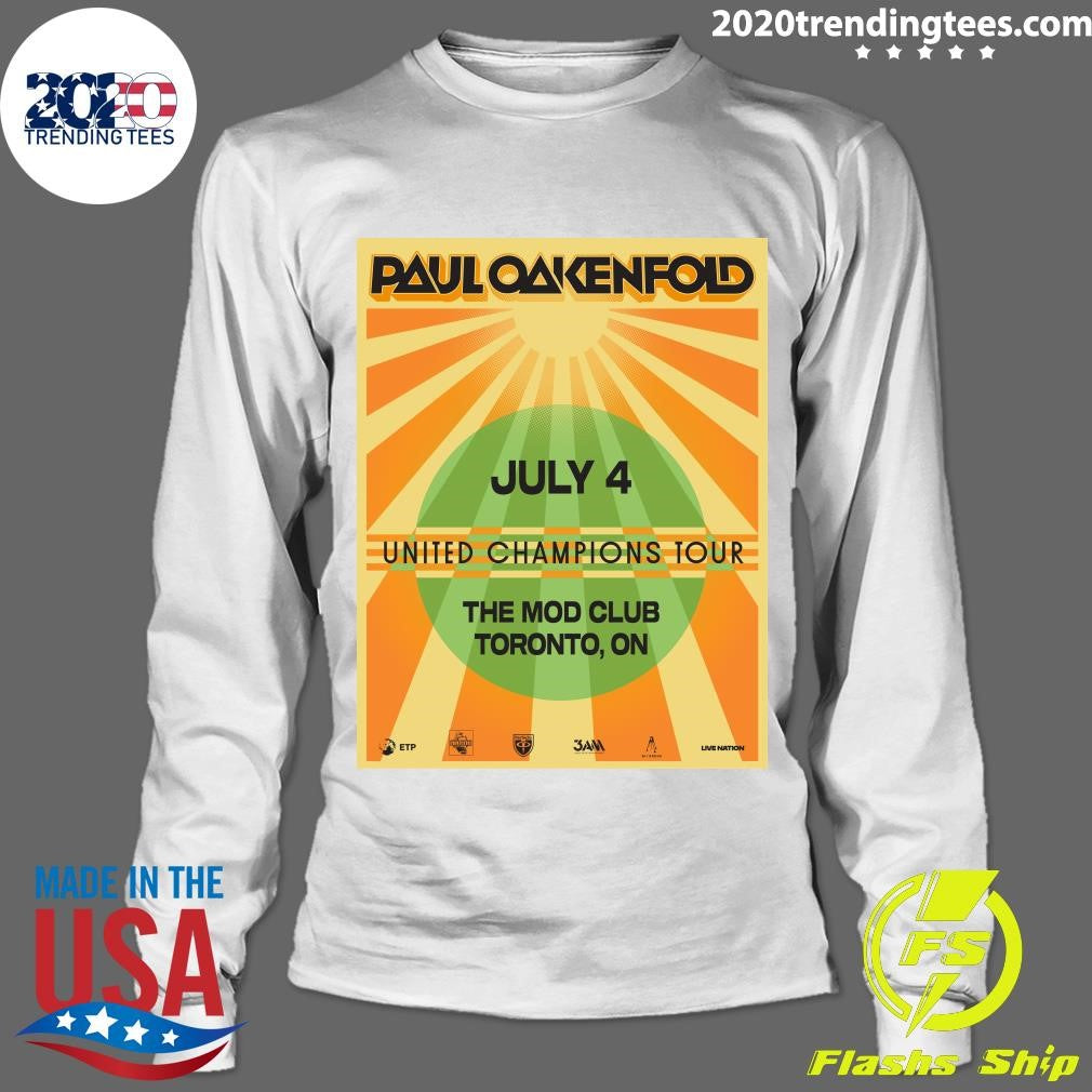 Paul Oakenfold July 4 United Champions Tour The Mod Club Toronto, ON Shirt