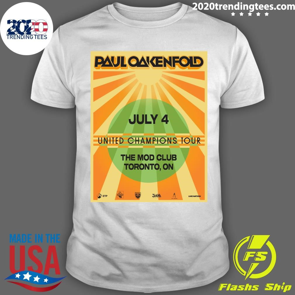 Paul Oakenfold July 4 United Champions Tour The Mod Club Toronto, ON Shirt