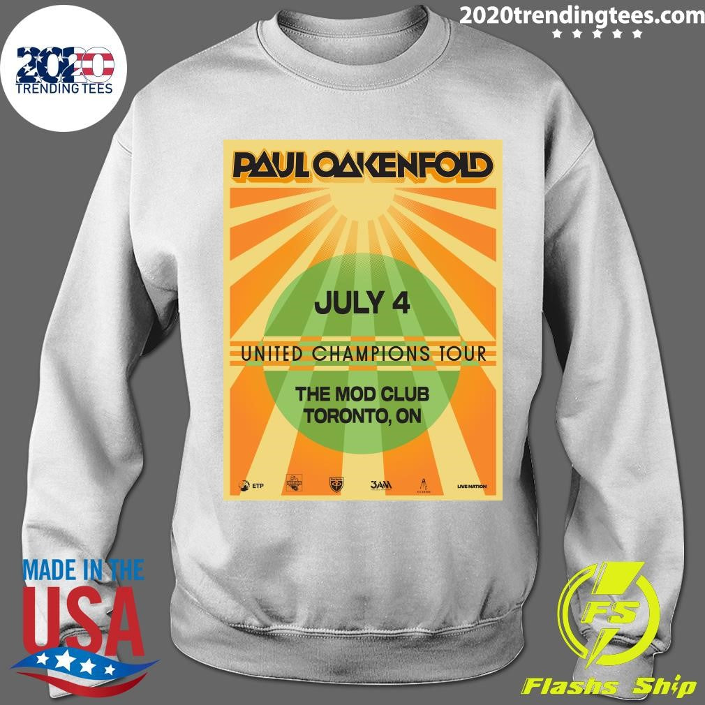 Paul Oakenfold July 4 United Champions Tour The Mod Club Toronto, ON Shirt