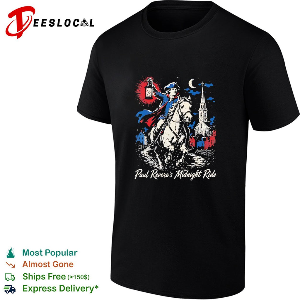 Paul Revere Midnight Ride American Revolutionary War Patriotic Historical Art shirt