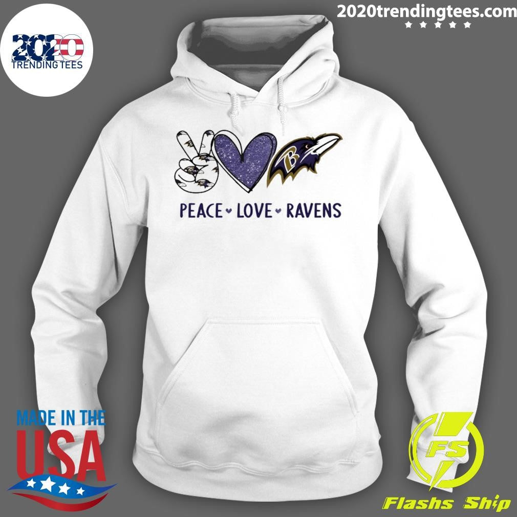 Peace Love Baltimore Ravens Football 2026 Shirt