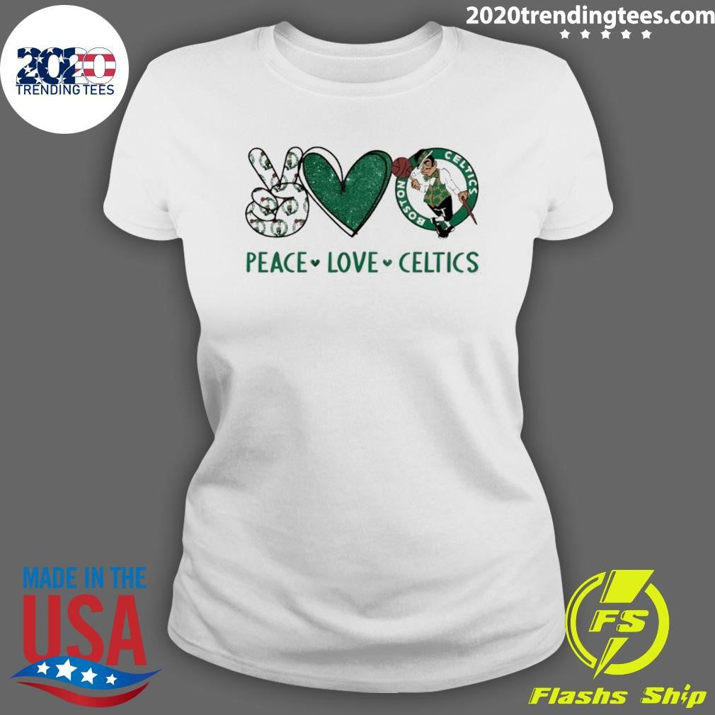 Peace Love Boston Celtics Basketball Nba 2026 Shirt