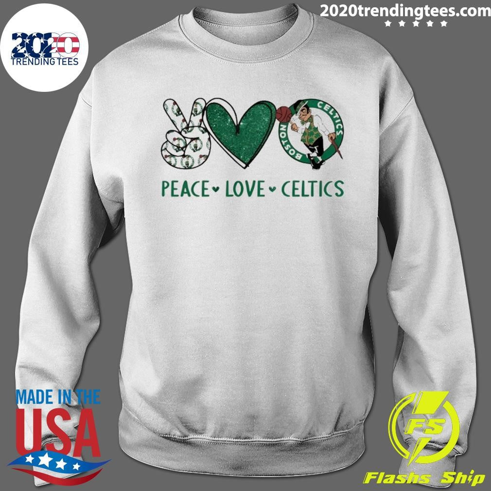 Peace Love Boston Celtics Basketball Nba 2026 Shirt