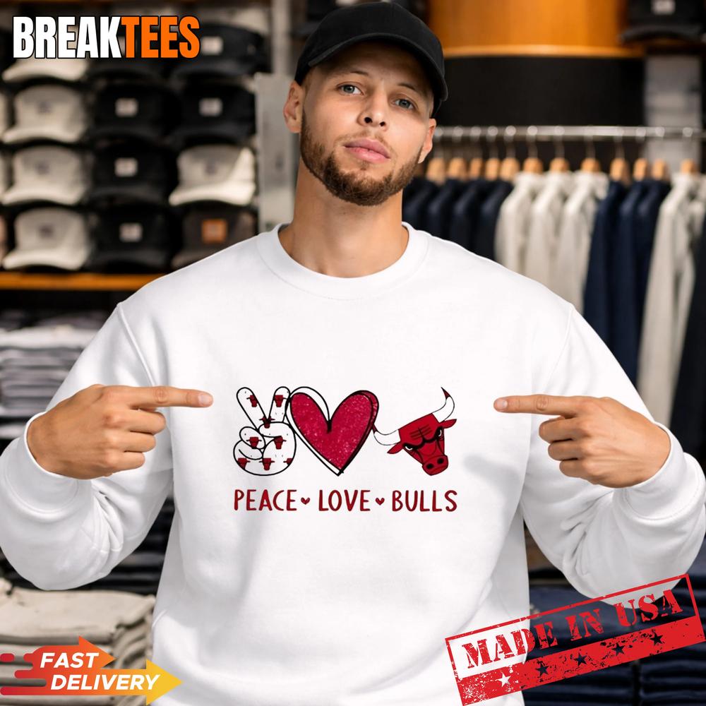 Peace Love Chicago Bulls NBA Shirt