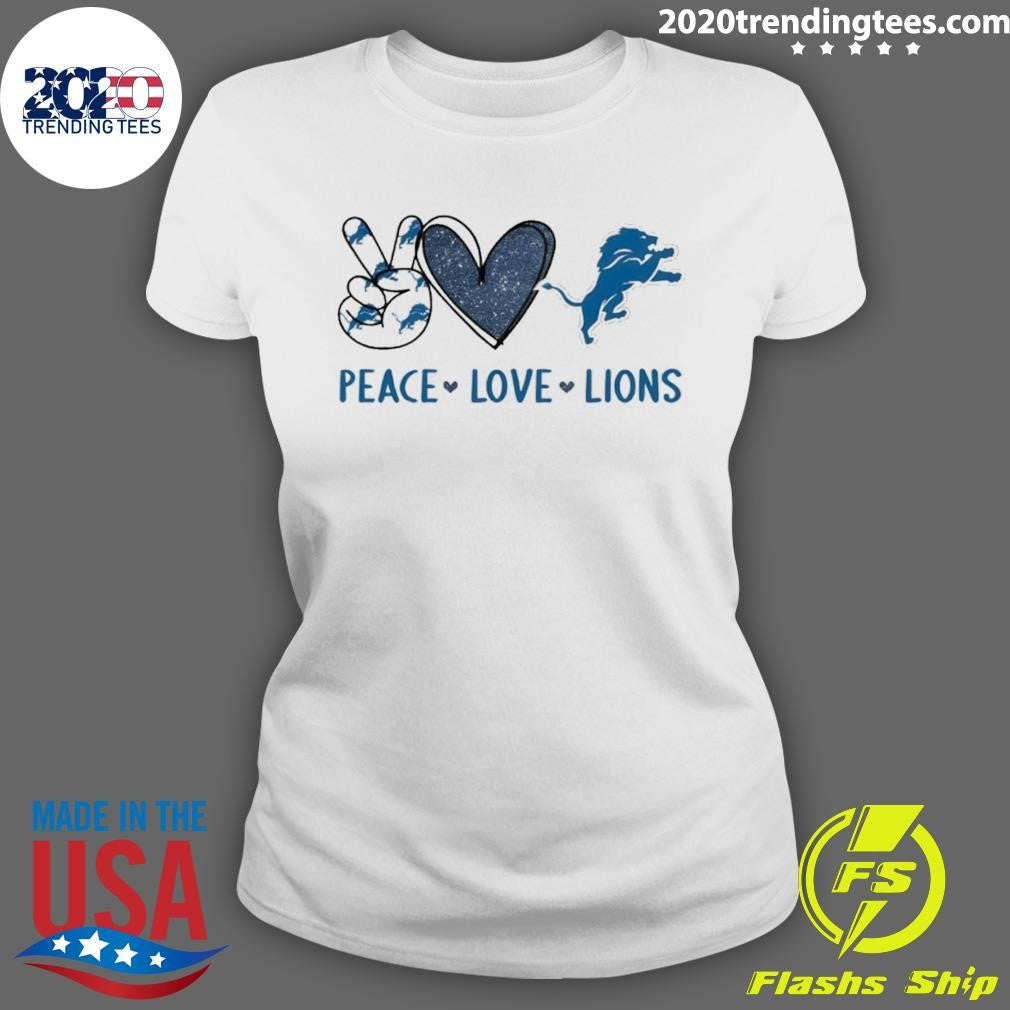 Peace Love Detroit Lions Football 2026 Shirt