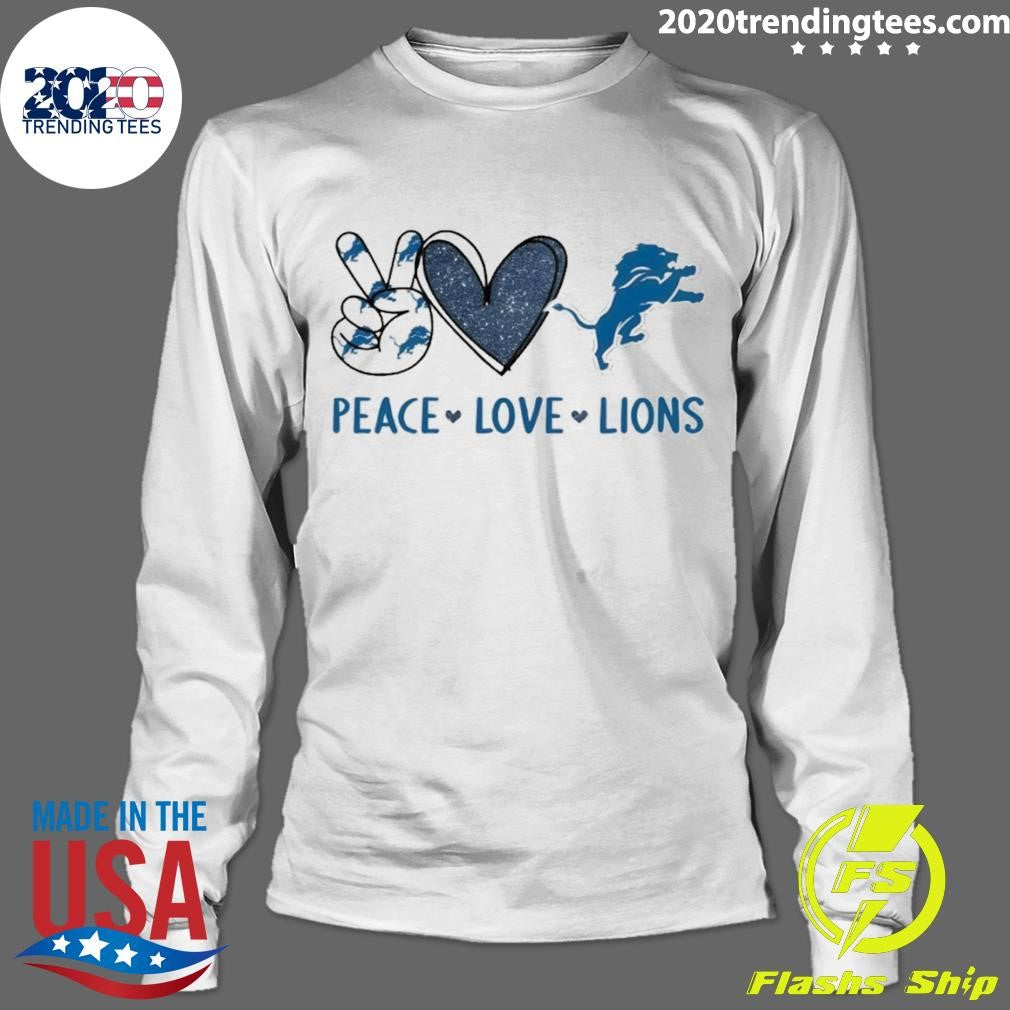 Peace Love Detroit Lions Football 2026 Shirt