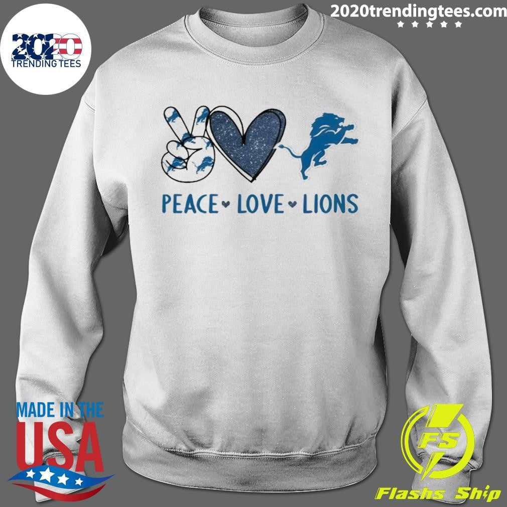 Peace Love Detroit Lions Football 2026 Shirt
