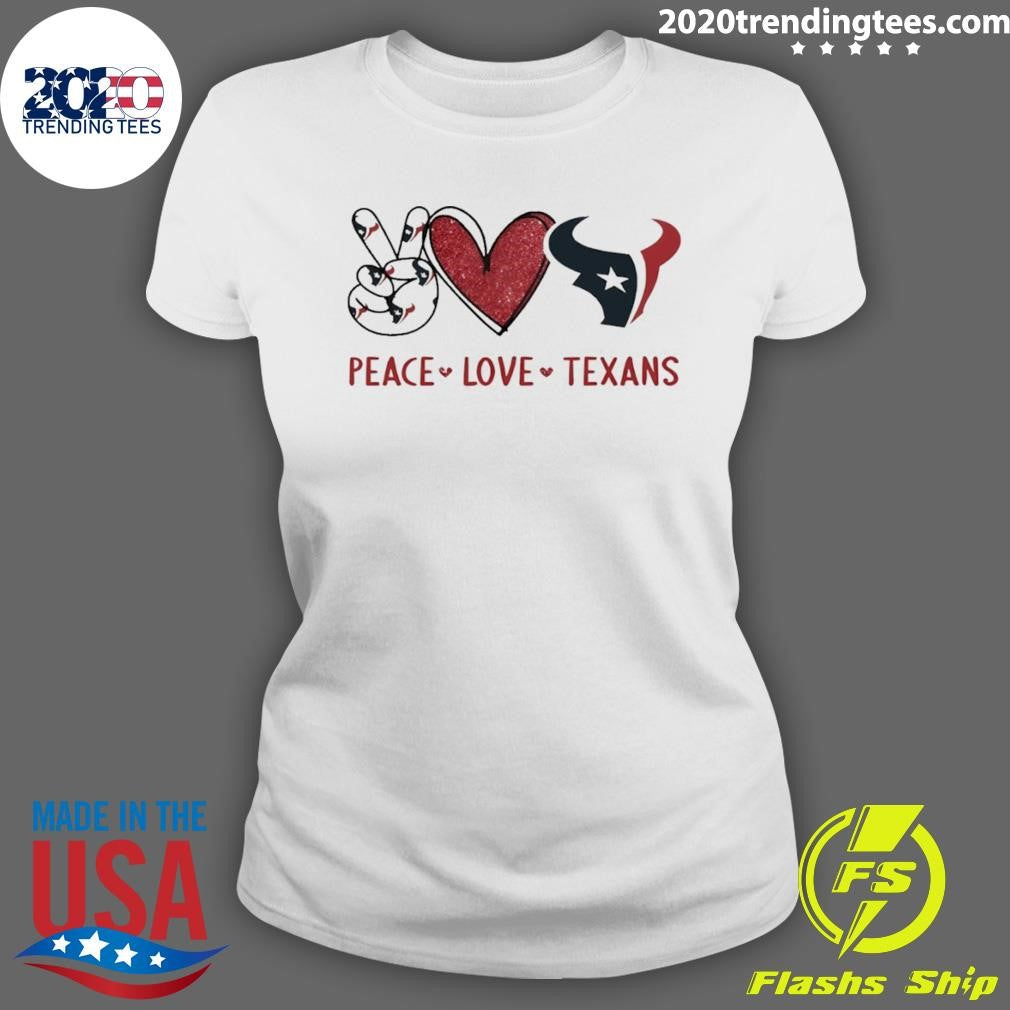 Peace Love Houston Texans Football 2026 Shirt