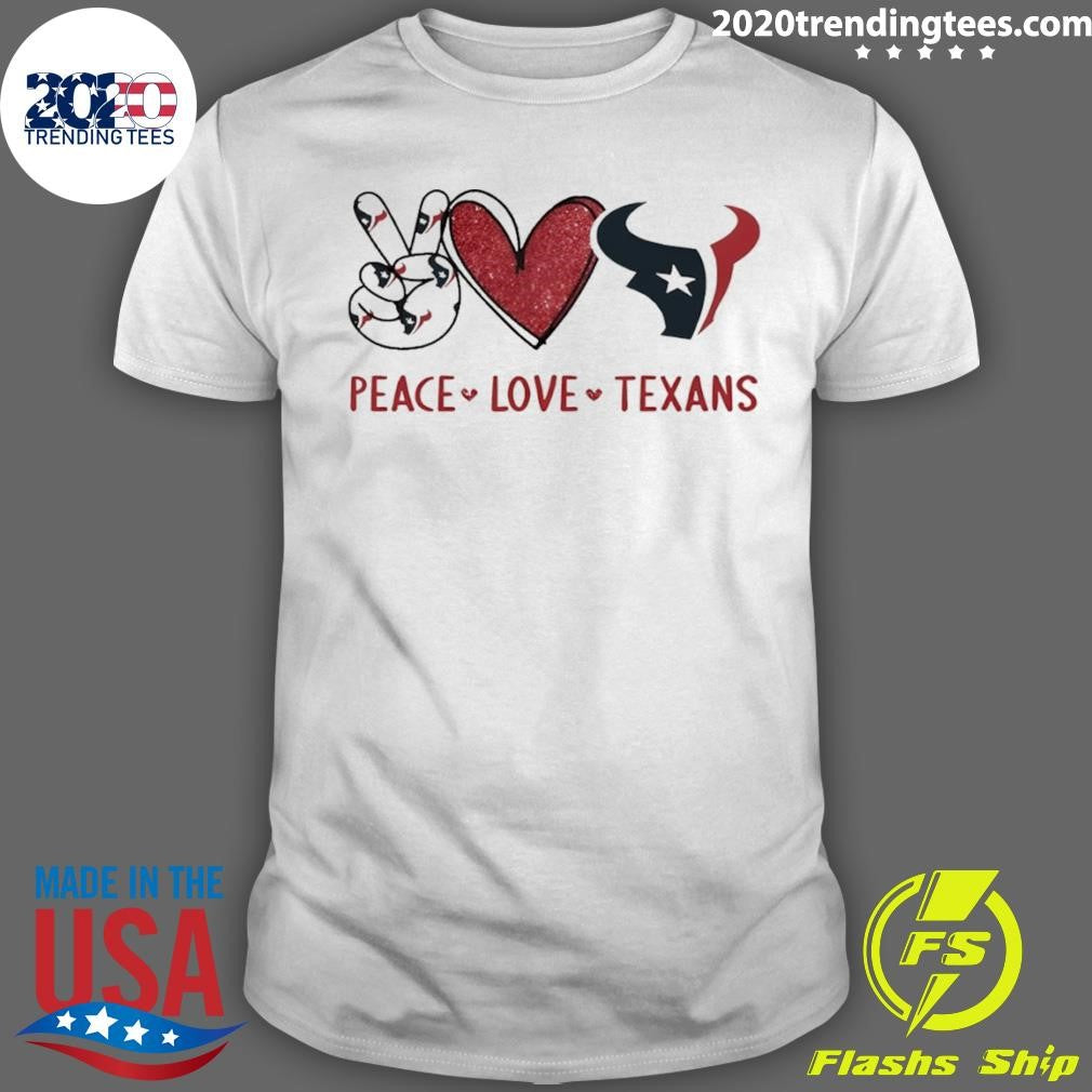 Peace Love Houston Texans Football 2026 Shirt