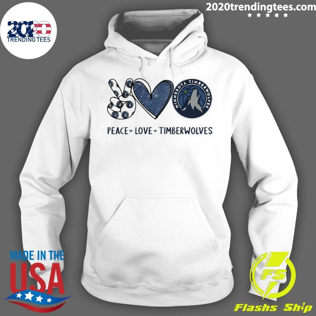 Peace Love Minnesota Timberwolves Football 2026 Shirt