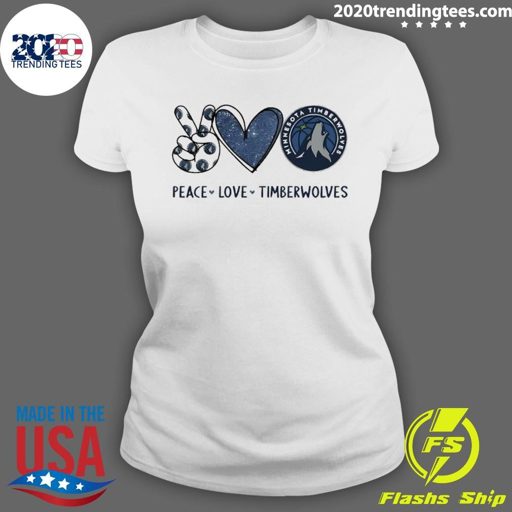 Peace Love Minnesota Timberwolves Football 2026 Shirt