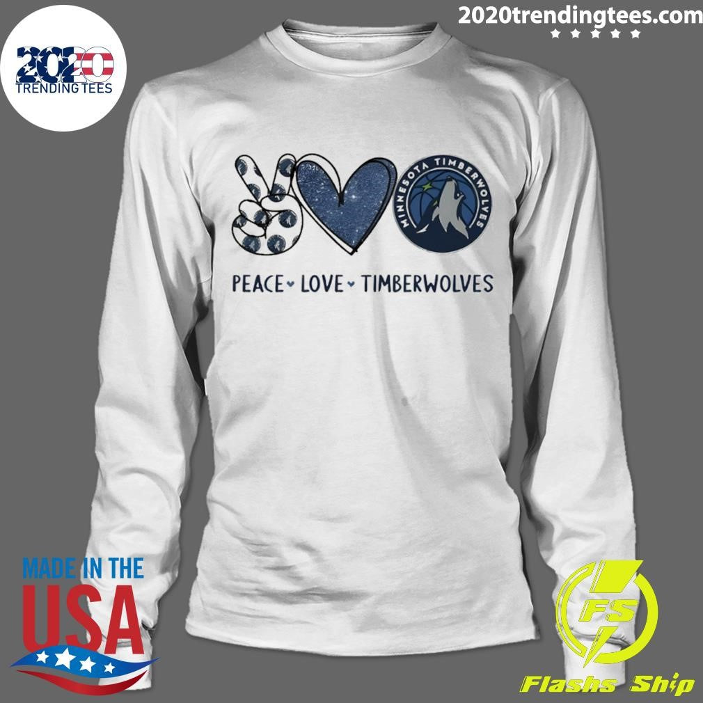 Peace Love Minnesota Timberwolves Football 2026 Shirt
