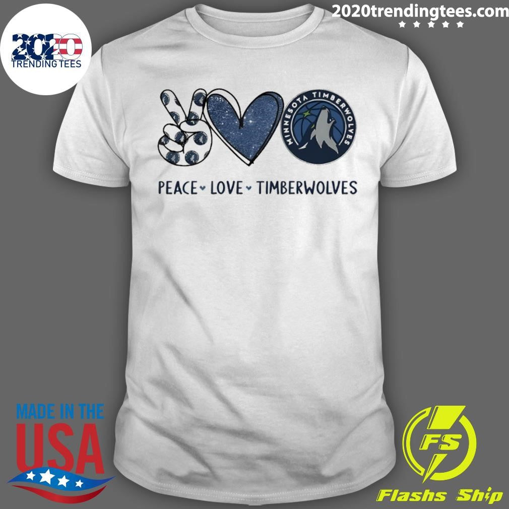 Peace Love Minnesota Timberwolves Football 2026 Shirt