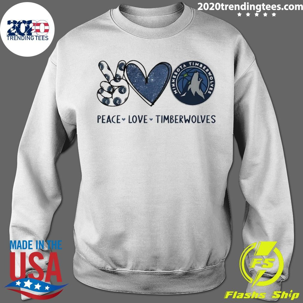 Peace Love Minnesota Timberwolves Football 2026 Shirt